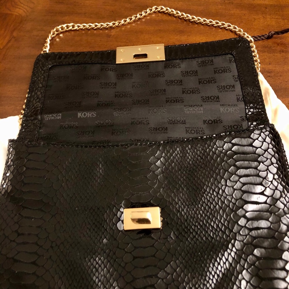 MICHAEL Michael Kors Python Embossed Clutch/Purse - Picture 3 of 6